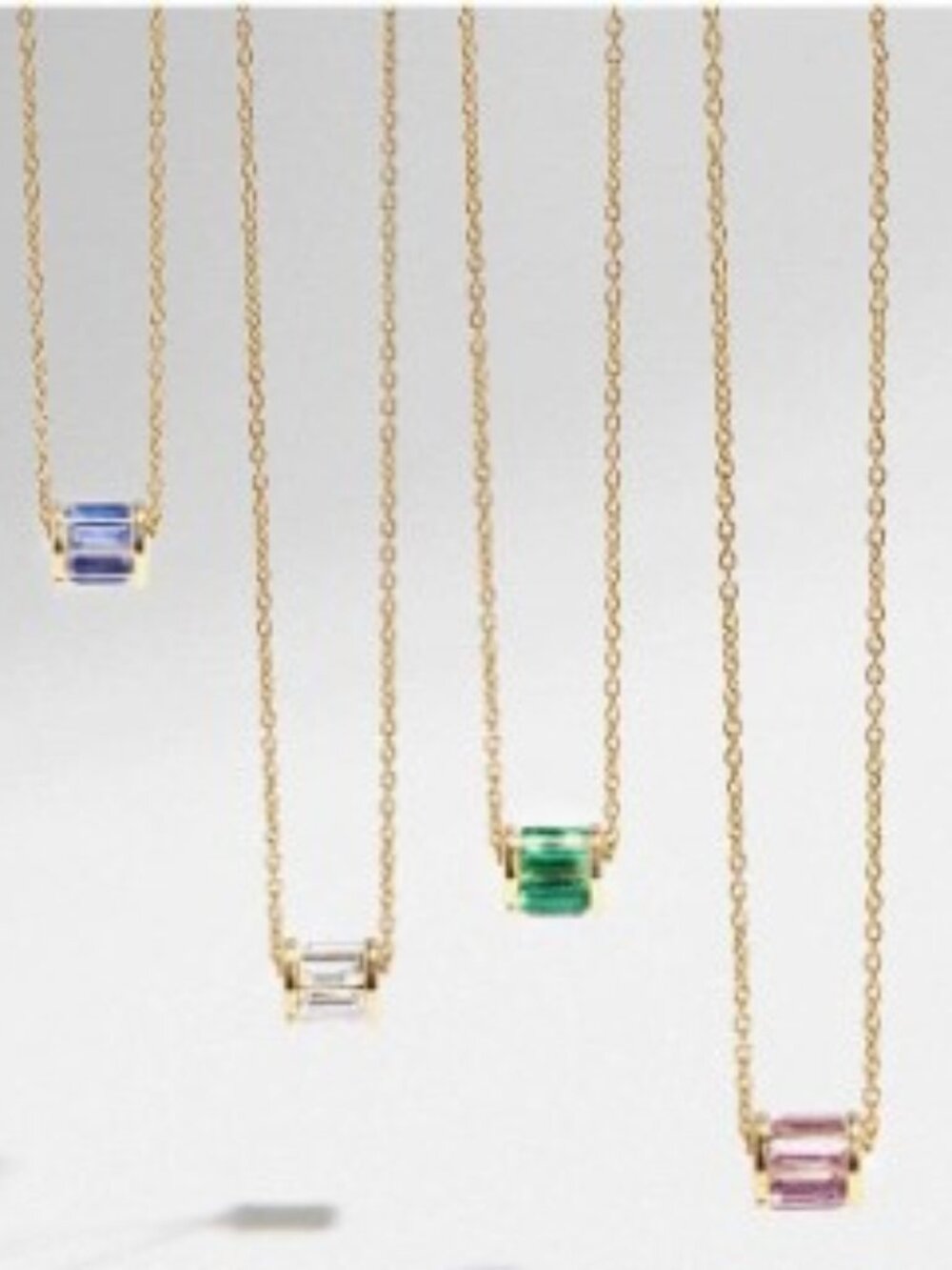 BaubleBar-Necklace, Gold tone, Birthstone NWT